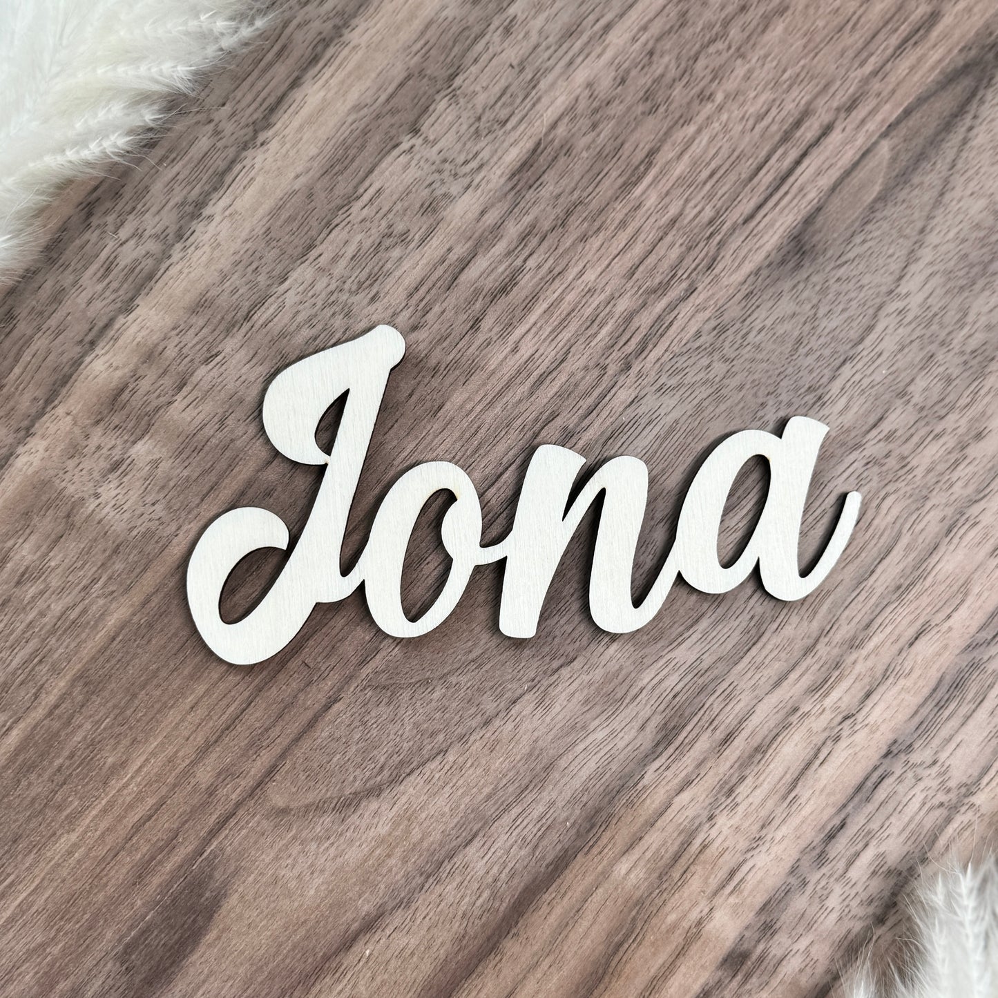 Schriftzug Türschild Beschriftung aus Holz - Pappel Hell
