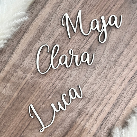 Tischkarten Personalisierte Namensschilder aus Holz – Stilvolle Platzkarten für Hochzeit, Taufe, Geburtstag & Feierlichkeiten Boho Tischdeko und Natur Stil