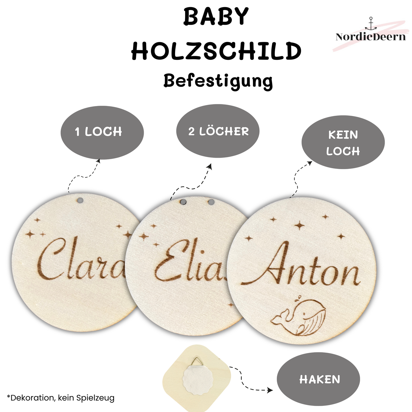 Namensschild Babys und Kinder