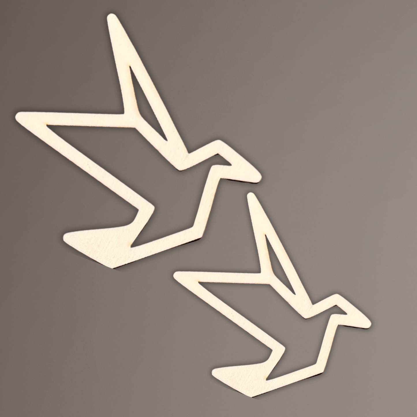 Vogel Wanddekoration aus Holz – 2er Set, Line Art Vögel