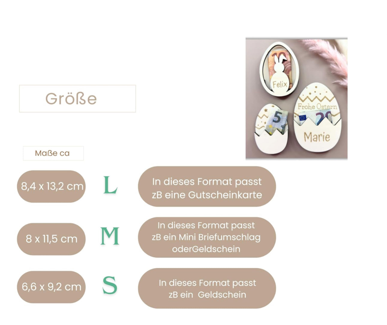 Osterei Geldgeschenk Verpackung