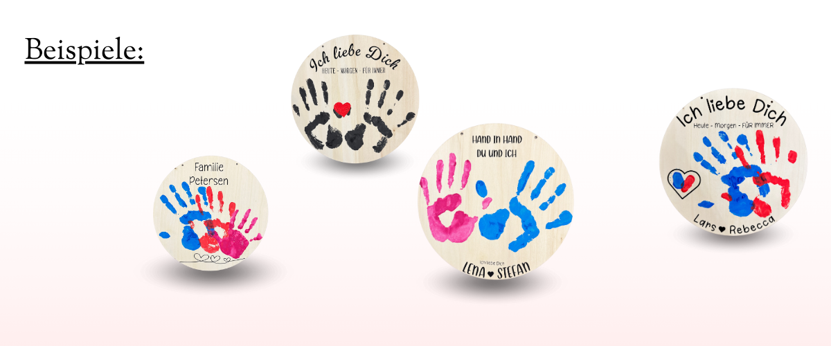 Personalisiertes Holzschild für Handabdrücke – einzigartiges Geschenk für Familien, Paare oder Kinder. Handgemacht & liebevoll graviert.
