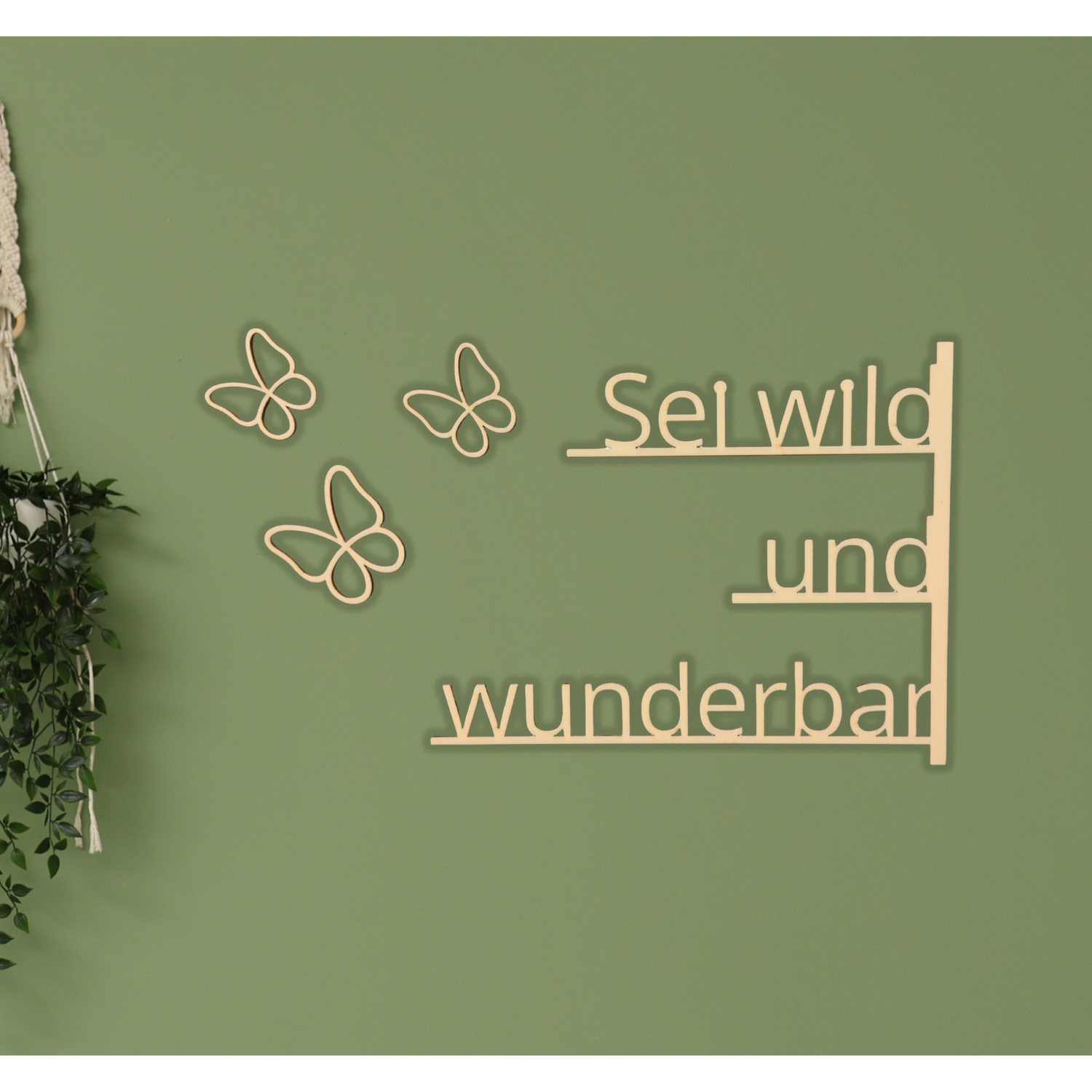 Schriftzüge Wanddekoration