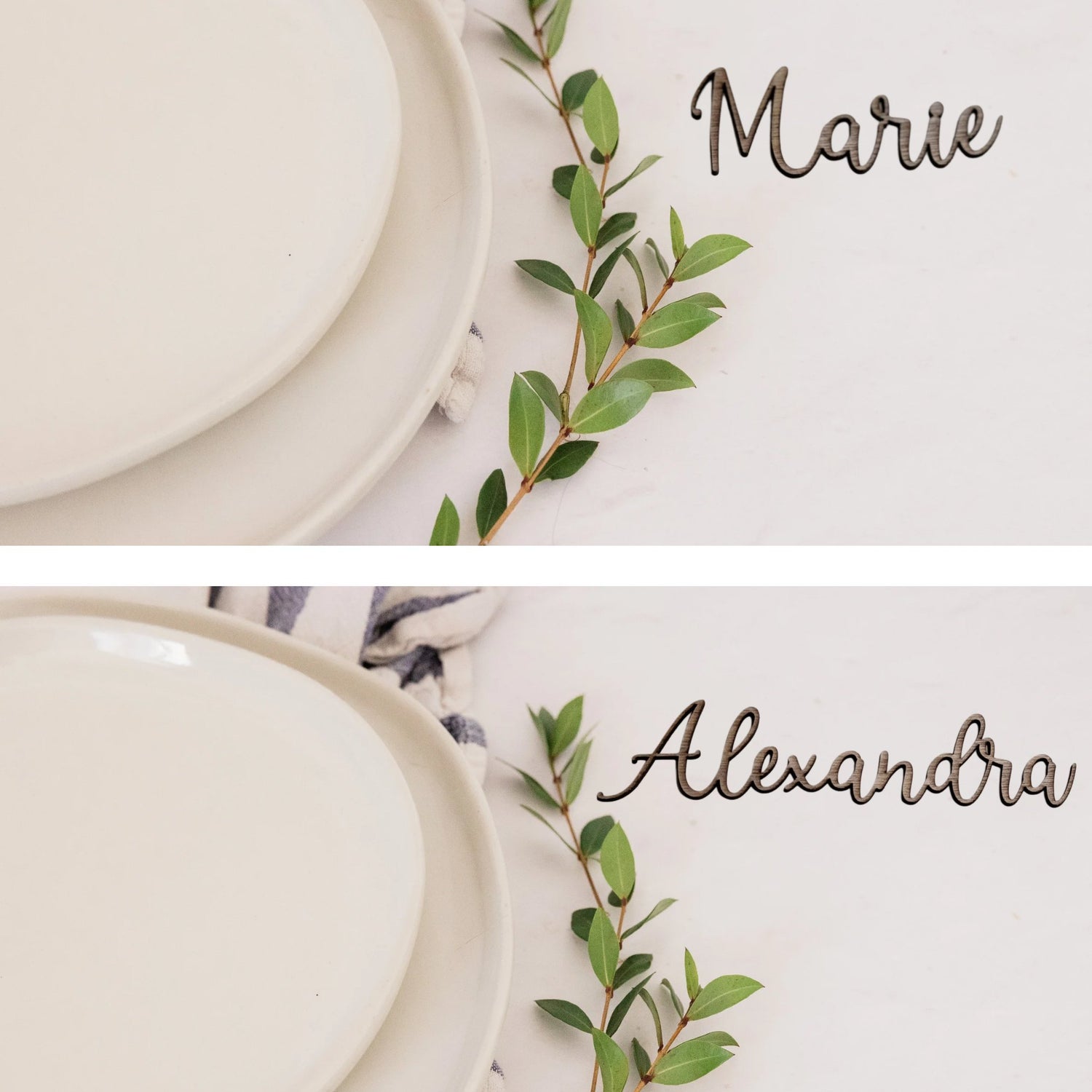 Tischkarten aus Holz mit Namen – filigran gelasert, personalisiert & stilvoll. Ideal für Hochzeit, Taufe, Geburtstag , Buffett Beschriftung , Catering, Firmenfeier, Event oder festliche Anlässe.
 Boho Stil, Holz , natürlich, nachhaltig.