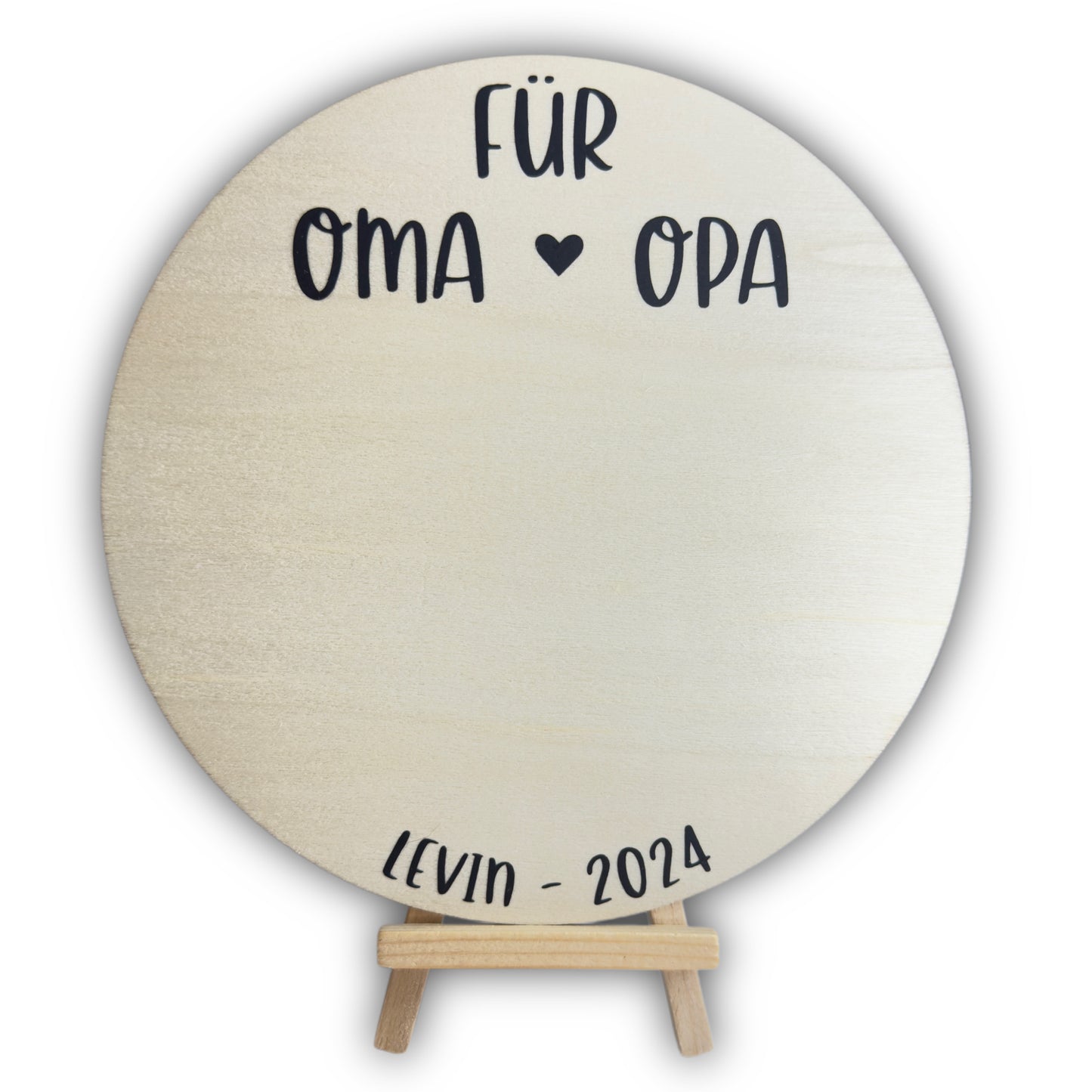 Holzschild für Handabdrücke – Geschenk basteln Oma und Opa