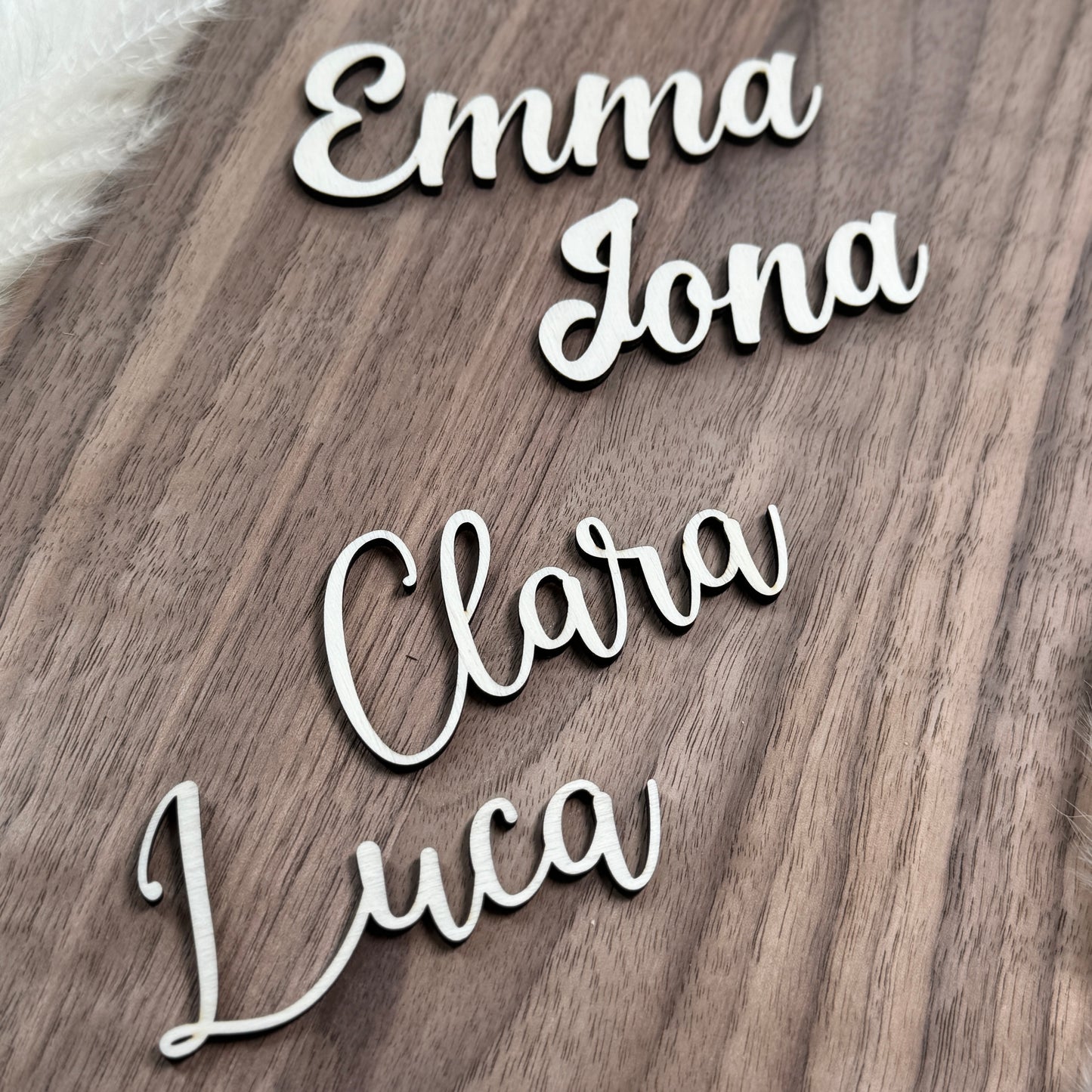 Tischkarten Namensschilder aus Holz – Platzkarten