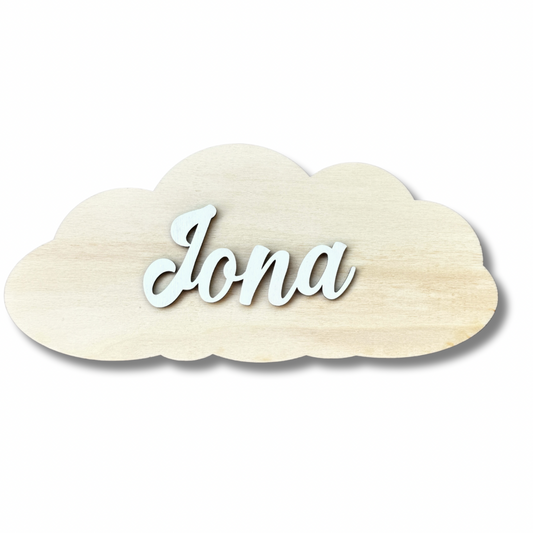 Wolke namensschild 