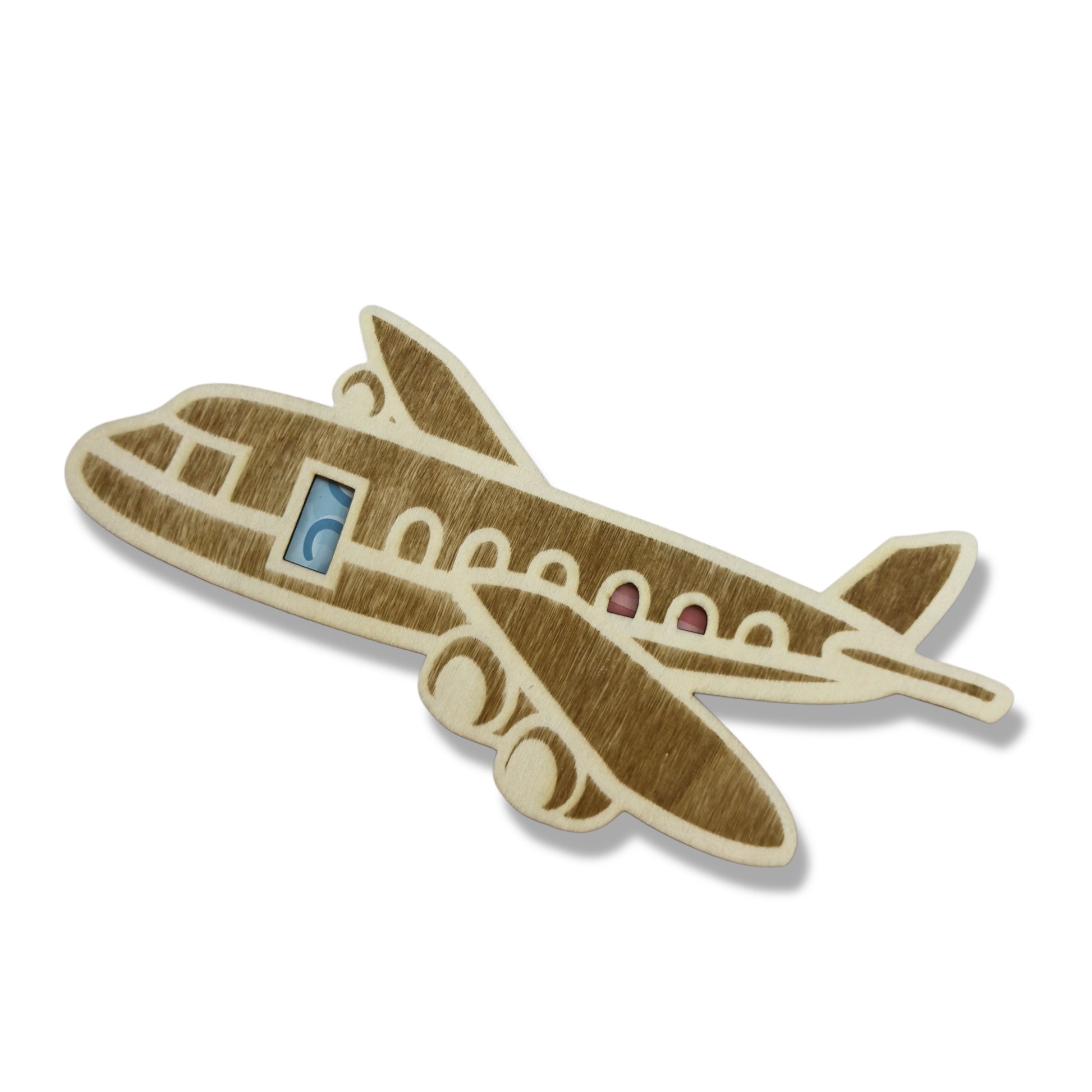 Flugzeug Geldgeschenk Verpackung aus Holz , Reisegutschein , Geldgeschenk zur Hochzeit und Flitterwochen