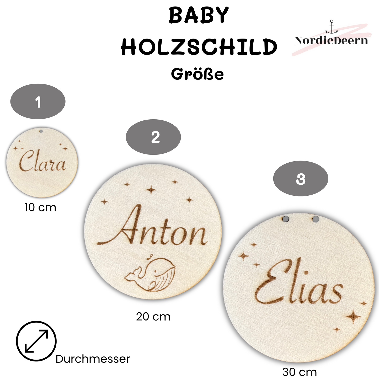 Namensschild Babys und Kinder