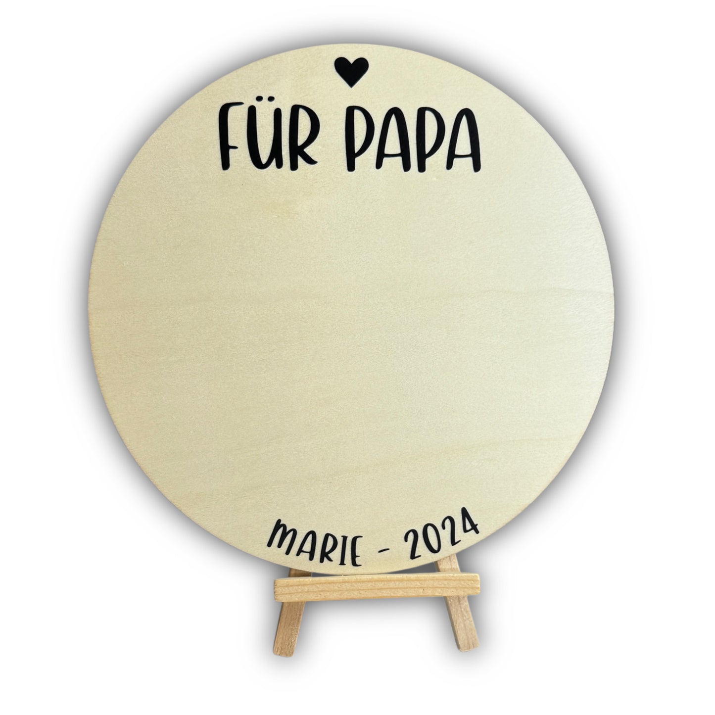 Holzschild Handabdruck – Geschenk für Papa Personalisiert