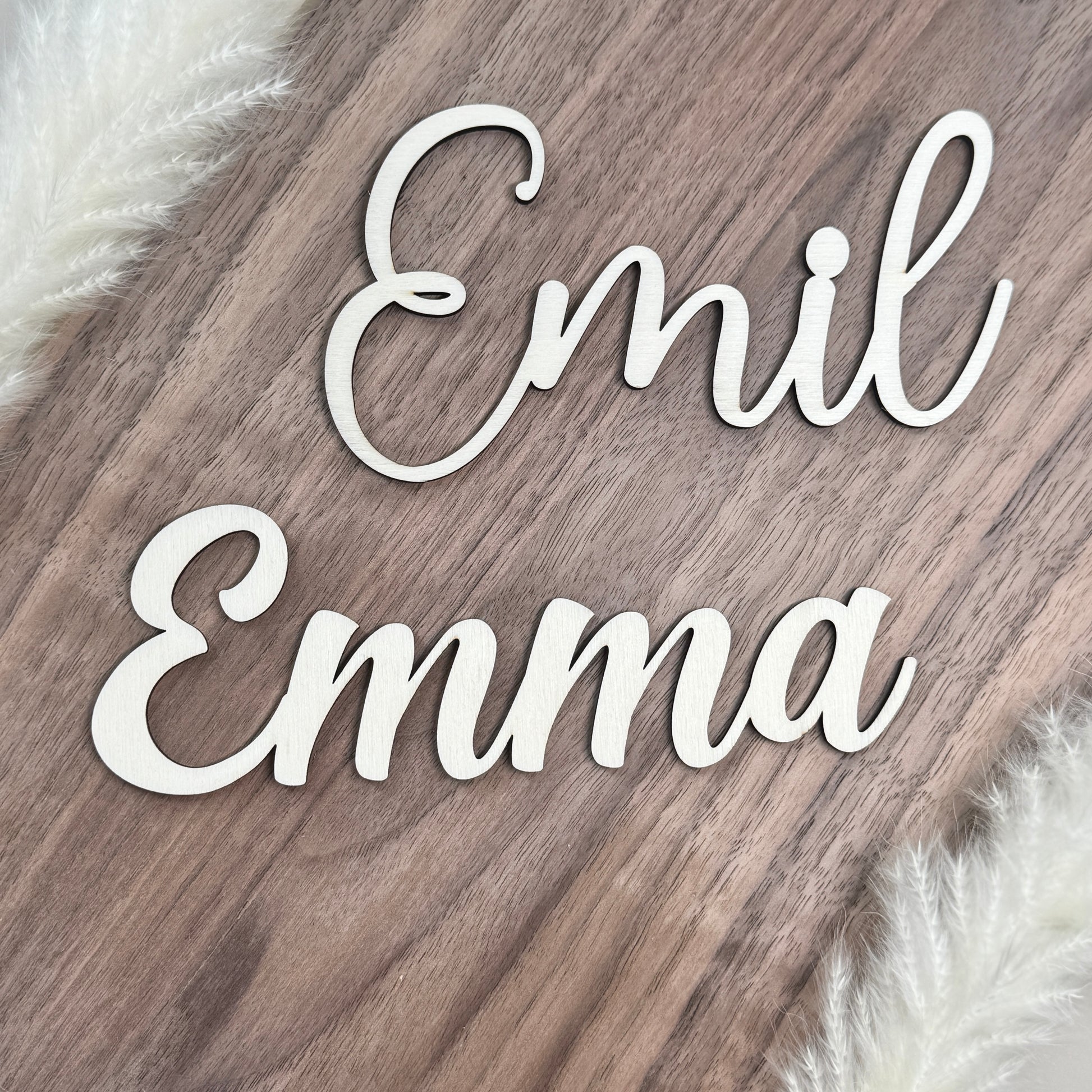 Tischkarten Personalisierte Namensschilder aus Holz – Stilvolle Platzkarten für Hochzeit, Taufe, Geburtstag & Feierlichkeiten Boho Tischdeko und Natur Stil