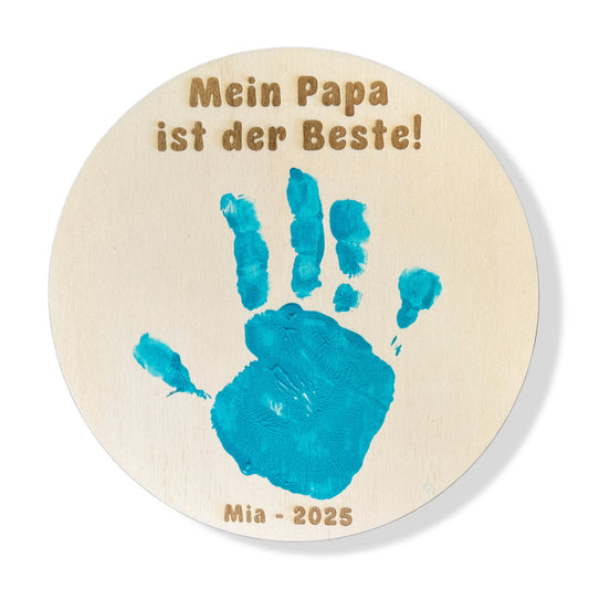 Personalisiertes Holzschild mit Gravur „Mein Papa ist der Beste“ zum vatertag 