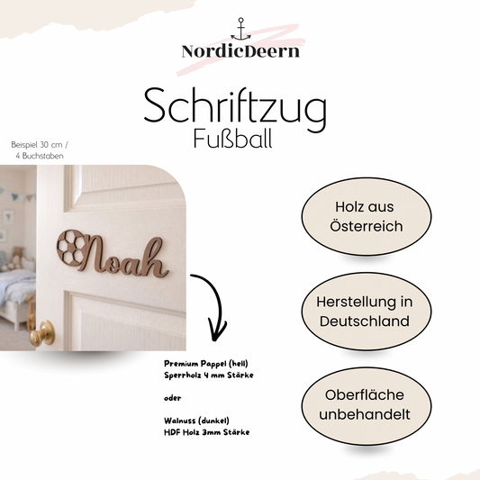 Fußball Schriftzug 